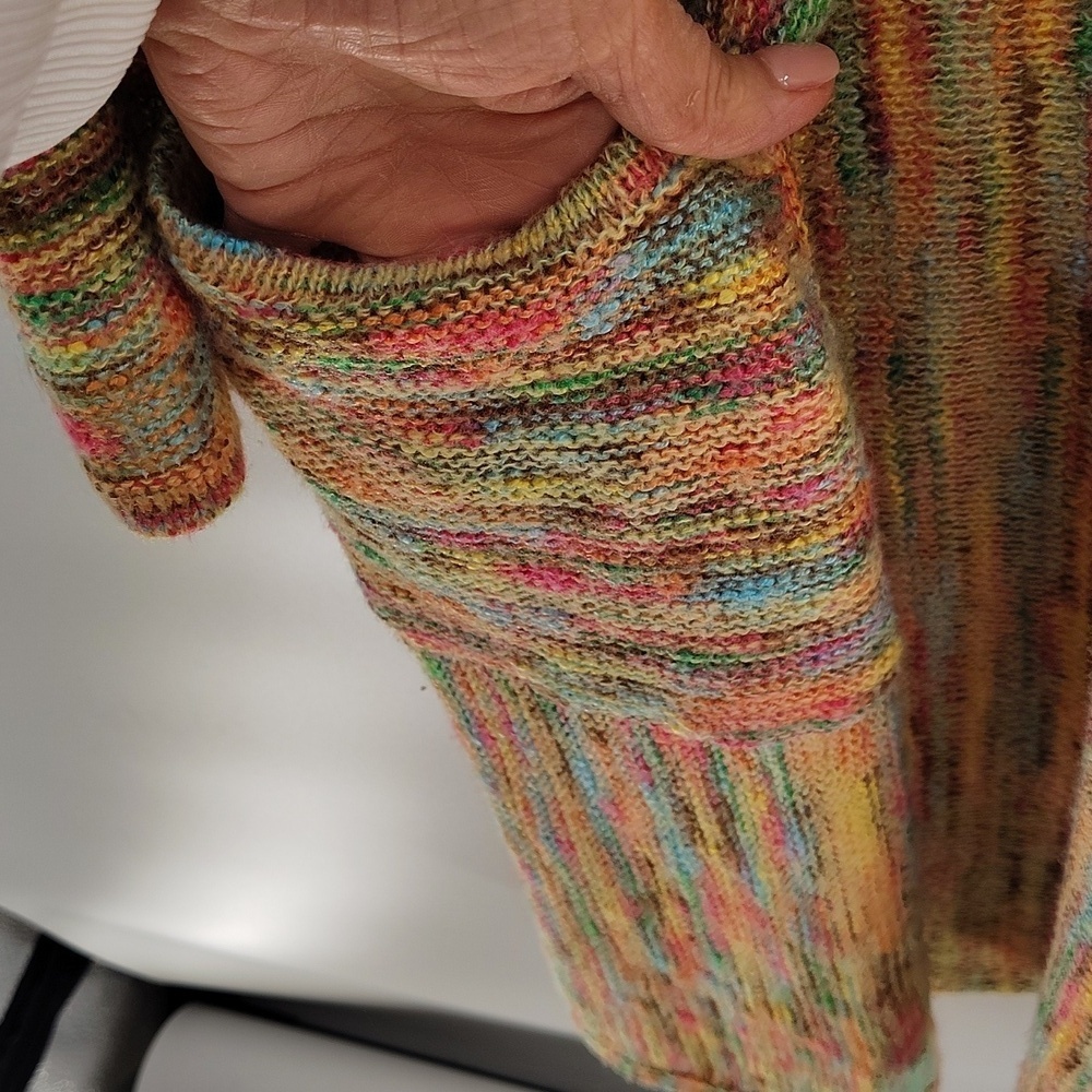 BLAKELEY sweater duster size OS goes with everything multicolor with pockets - Picture 9 of 9